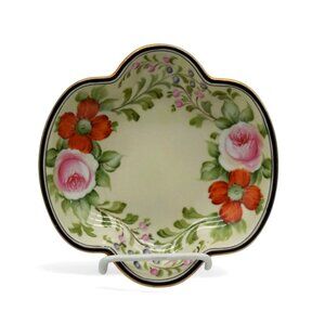 NORITAKE Floral Poppy Hand-Painted Porcelain Dish Made In Japan, Vintage